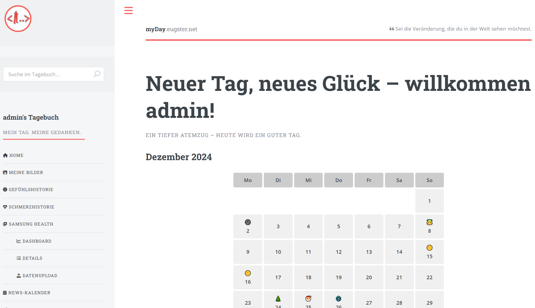 myDay.eugster.net - die Tagebuch App